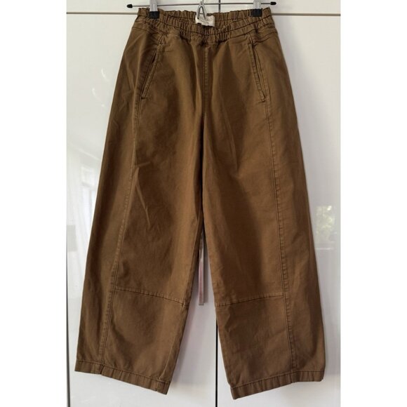 NWT Size XXS - Anthropologie The Izzie Relaxed Pull-On Cotton Barrel Pants - Picture 4 of 16